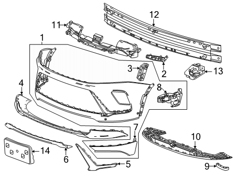2025 Buick Enclave Bracket, Turn Signal Lamp Diagram for 26554025