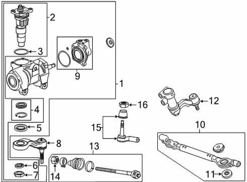 2021 Chevy Silverado 2500 HD Steering Gear & Linkage Diagram 3 - Thumbnail