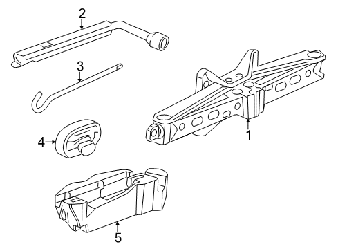 2013 Chevy Camaro Jack & Components Diagram
