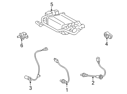 2009 Pontiac Vibe Emission Components Diagram 2 - Thumbnail