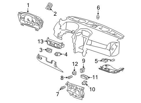 2009 Cadillac SRX A/C & Heater Control Units Diagram
