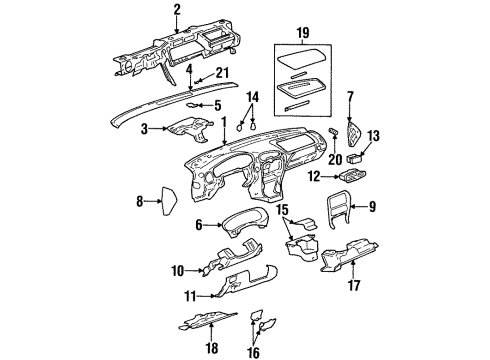 1999 Oldsmobile Intrigue Instrument Panel Components Diagram