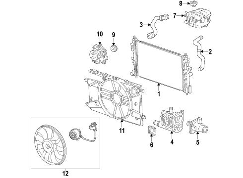 2013 Chevy Cruze Radiator & Components Diagram 4 - Thumbnail