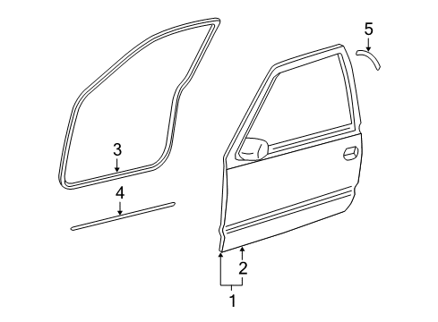 2005 Chevy Silverado 1500 Door & Components Diagram 2 - Thumbnail