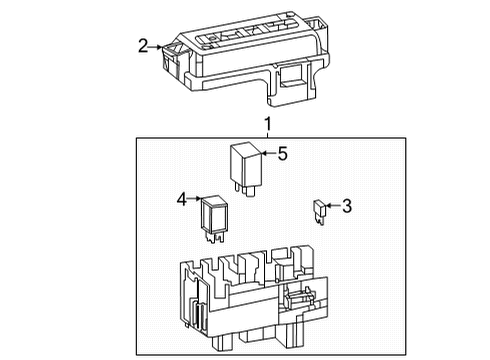 2023 GMC Sierra 2500 HD Fusible Link, Black; Red Diagram for 19119255