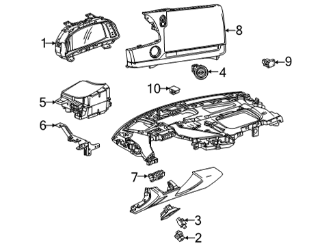 2025 Chevy Corvette Cluster & Switches Diagram