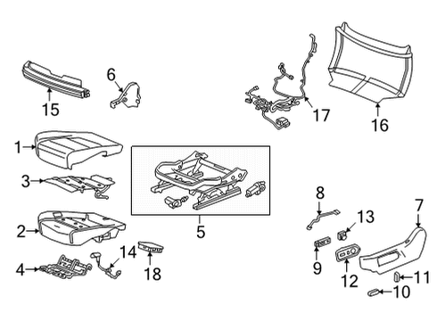 2024 Cadillac Escalade ESV Power Seats Diagram