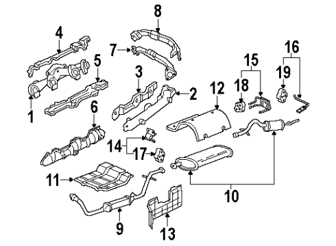 2004 Oldsmobile Silhouette Converter & Pipe Insulator Diagram for 10430942