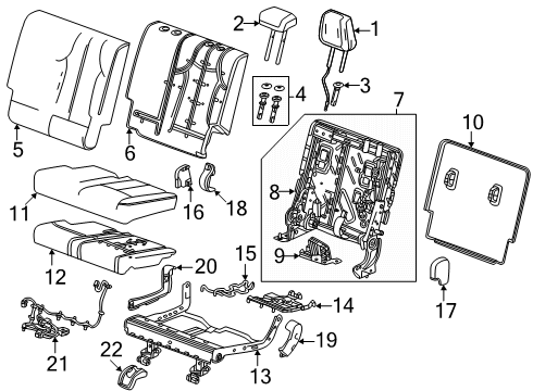 2025 Cadillac ESCALADE IQ Third Row Seats Diagram