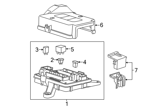 2018 Chevy Camaro Fuse & Relay Box Diagram for 84127108