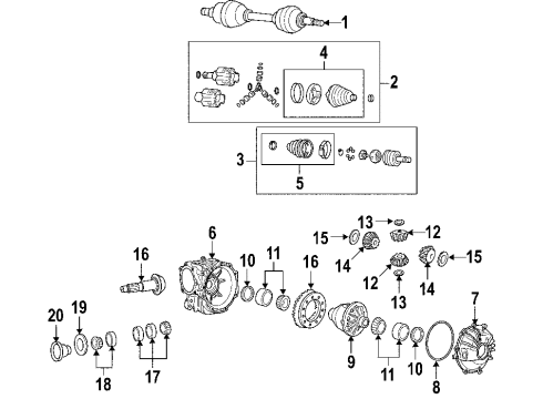 2009 Cadillac SRX Differential - Front Diagram