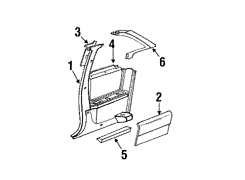 1989 Oldsmobile Cutlass Supreme Ashtray, Front Passenger Side Diagram for 10161654