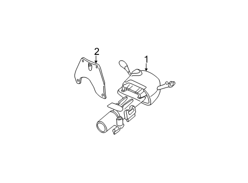 2002 Cadillac DeVille Steering Column Assembly Diagram 3 - Thumbnail