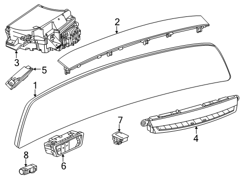 2025 Cadillac OPTIQ Cluster & Switches Diagram