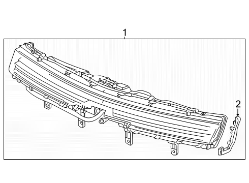 2024 Chevy Silverado EV Lamp Bar Diagram