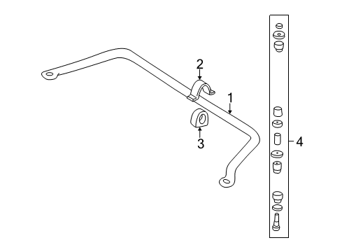 2005 Chevy Cavalier Stabilizer Bar & Components Diagram 2 - Thumbnail