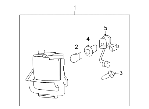 2007 Cadillac STS Signal Lamp, Passenger Side Diagram for 10385986