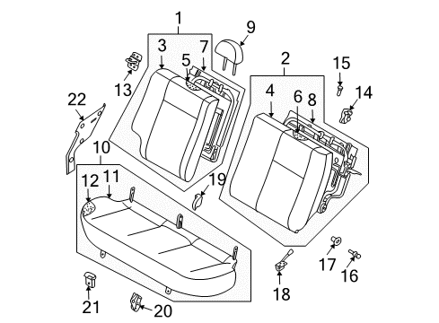 2004 Chevy Aveo Rear Seat Diagram