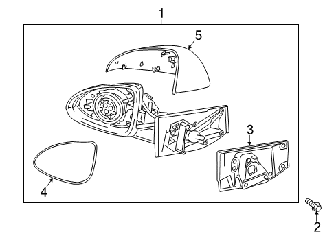 2013 Chevy Spark Mirror Assembly Diagram for 95434294