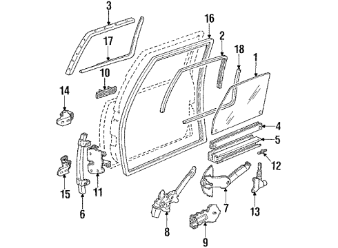 1990 Pontiac Trans Sport Handle, Outside, Passenger Side Diagram for 10157550