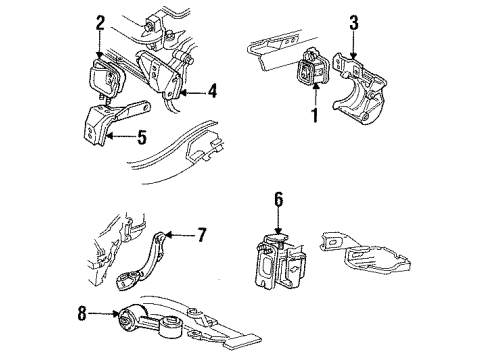 1991 Chevy Cavalier Engine Mounting Diagram 2 - Thumbnail