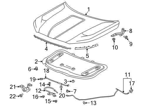 2022 GMC Terrain Release Cable Diagram for 84200619