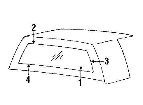 1984 Cadillac Fleetwood Reveal Molding, Driver Side Diagram for 20211707