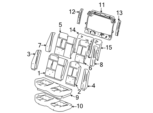 2004 Pontiac Grand Prix Seat Back Cover Diagram for 88994047
