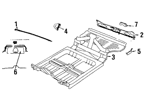 1984 Cadillac Eldorado Fuel Door Diagram for 22515462