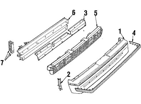 1987 Oldsmobile Firenza Stud Plate Diagram for 10019650