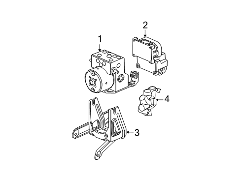 2005 Chevy Equinox ABS Components Diagram