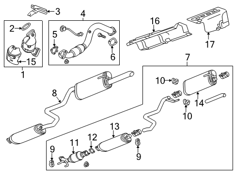 2020 Chevy Sonic Front Pipe Gasket Diagram for 95017769