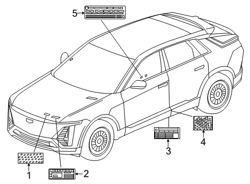 2024 Chevy Blazer EV Information Labels Diagram