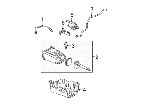 2003 Saturn Vue Vapor Canister Diagram for 19177698