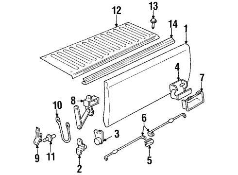 1992 Chevy C1500 Tail Gate Diagram 2 - Thumbnail