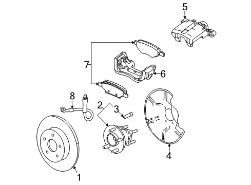 2005 Chevy Uplander Brake Components Diagram 3 - Thumbnail