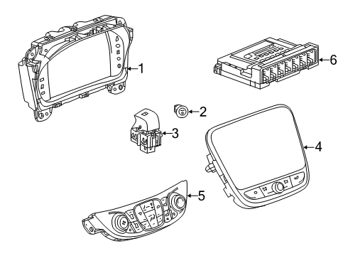 2019 Chevy Volt A/C & Heater Control Units Diagram