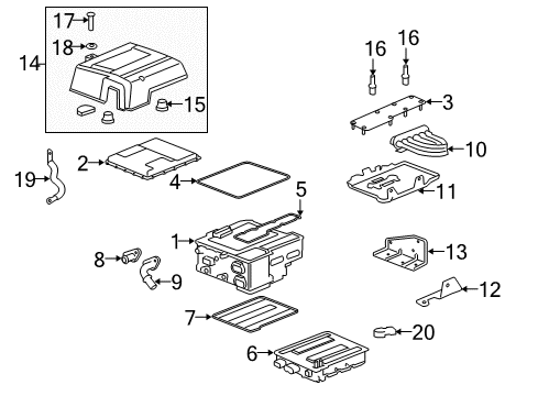 2010 Cadillac Escalade Inverter Assembly Diagram for 12645548