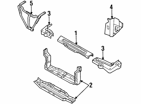 1993 Buick Skylark Radiator Support Diagram