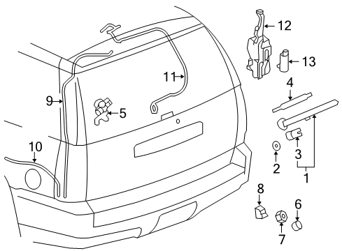 2010 Chevy Tahoe Wipers Diagram 2 - Thumbnail