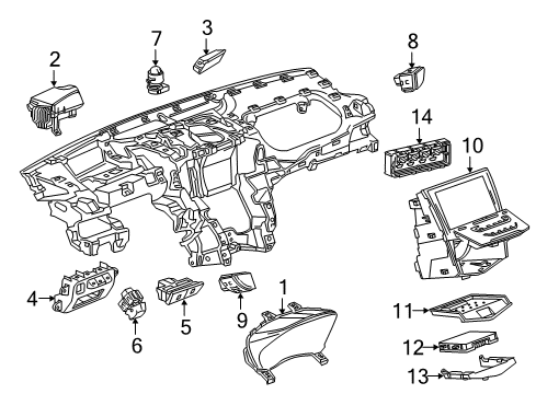 2019 Cadillac ATS Cluster & Switches Diagram
