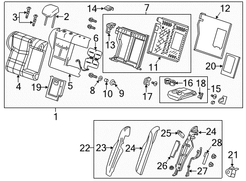 Seat Back Pad, Rear Diagram for 84091579
