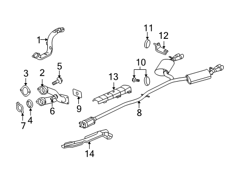 2004 Pontiac Bonneville Exhaust System Diagram 2 - Thumbnail