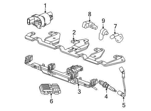 2009 Chevy Impala Camshaft Position Sensor Diagram for 12593229