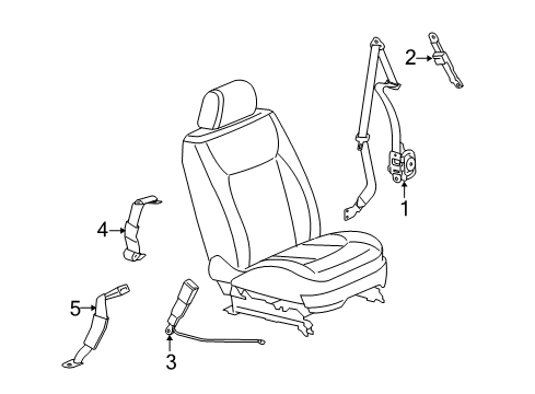 2010 Buick Lucerne Front Seat Belts Diagram