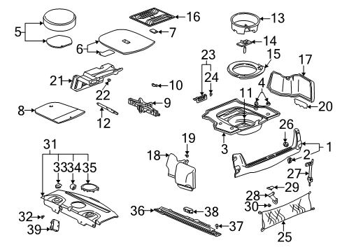 2004 Cadillac DeVille Wrench Diagram for 25743725