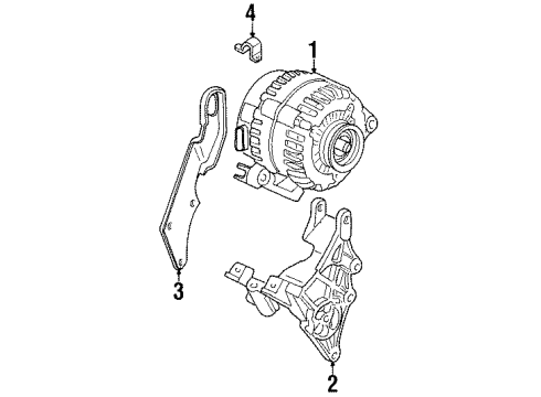 2000 Pontiac Grand Prix Alternator Diagram for 19244790