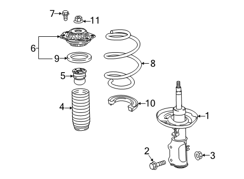 2025 Chevy Malibu Struts & Components Diagram