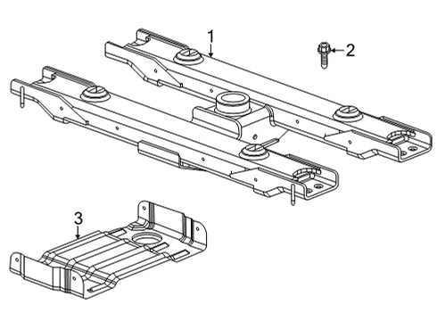 2025 GMC Sierra 2500 HD Trailer Hitch Components Diagram