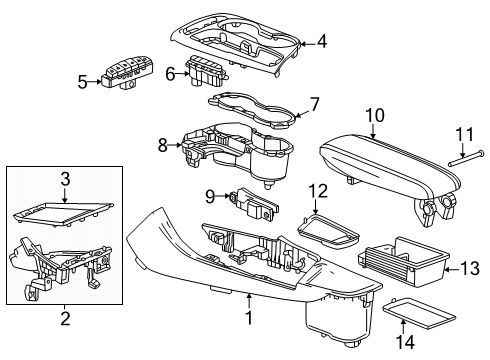 2024 Buick Encore GX Center Console Diagram 3 - Thumbnail